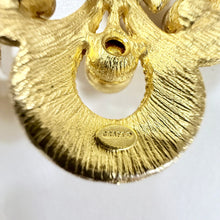 Load image into Gallery viewer, Vintage 80s 90s Chunky Gold Chandelier Clip On Statement Earrings Signed
