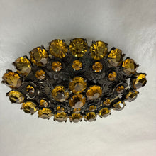 Load image into Gallery viewer, Antique Filigree Citrine Glass Sash Brooch
