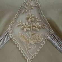 Load image into Gallery viewer, 1980s Italy Beige Nylon Slip Embroidered Floral Detail Size 2
