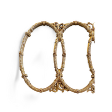 Load image into Gallery viewer, Mid Century Gold Ornate Bassett Triple Ring Mirror
