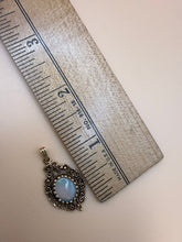 Load image into Gallery viewer, Vintage 13K Solid Gold Filigree Opal Pendant Victorian Revival
