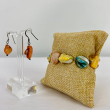 Load image into Gallery viewer, Vintage Hand Beaded 925 Mother of Pearl Bracelet and Earrings Set
