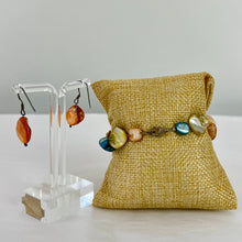 Load image into Gallery viewer, Vintage Hand Beaded 925 Mother of Pearl Bracelet and Earrings Set
