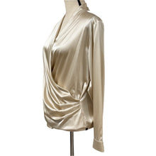 Load image into Gallery viewer, 100% Silk Champagne Blouse Size Small
