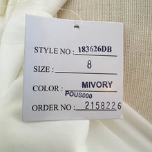 Load image into Gallery viewer, Lace V-Neck Sheath Wedding Dress Size 8
