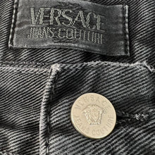 Load image into Gallery viewer, Vintage 90s Versace Jeans Couture Black Tapered Denim Jeans Size 32
