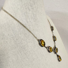 Load image into Gallery viewer, 925 Sterling Silver Citrine Yellow Drop Necklace

