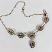 Load image into Gallery viewer, 925 Sterling Silver Citrine Yellow Drop Necklace
