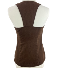 Load image into Gallery viewer, Cute Dressy Brown Three Button Vintage Vest Size XXS Petite
