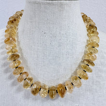 Load image into Gallery viewer, Vintage Chunky Citrine Rondelle Bead Necklace 800 Silver Ornate Toggle
