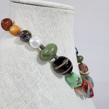 Load image into Gallery viewer, Vintage Mixed Stone Pearl &amp; Tested 800 Silver Bead Necklace 16.5"

