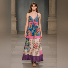 Load image into Gallery viewer, 2000s Johnny Was Floral Patchwork Embroidered Maxi Dress Small
