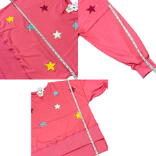 Load image into Gallery viewer, Fantastic Fawn Pink Sequin Star Sweater Size Medium
