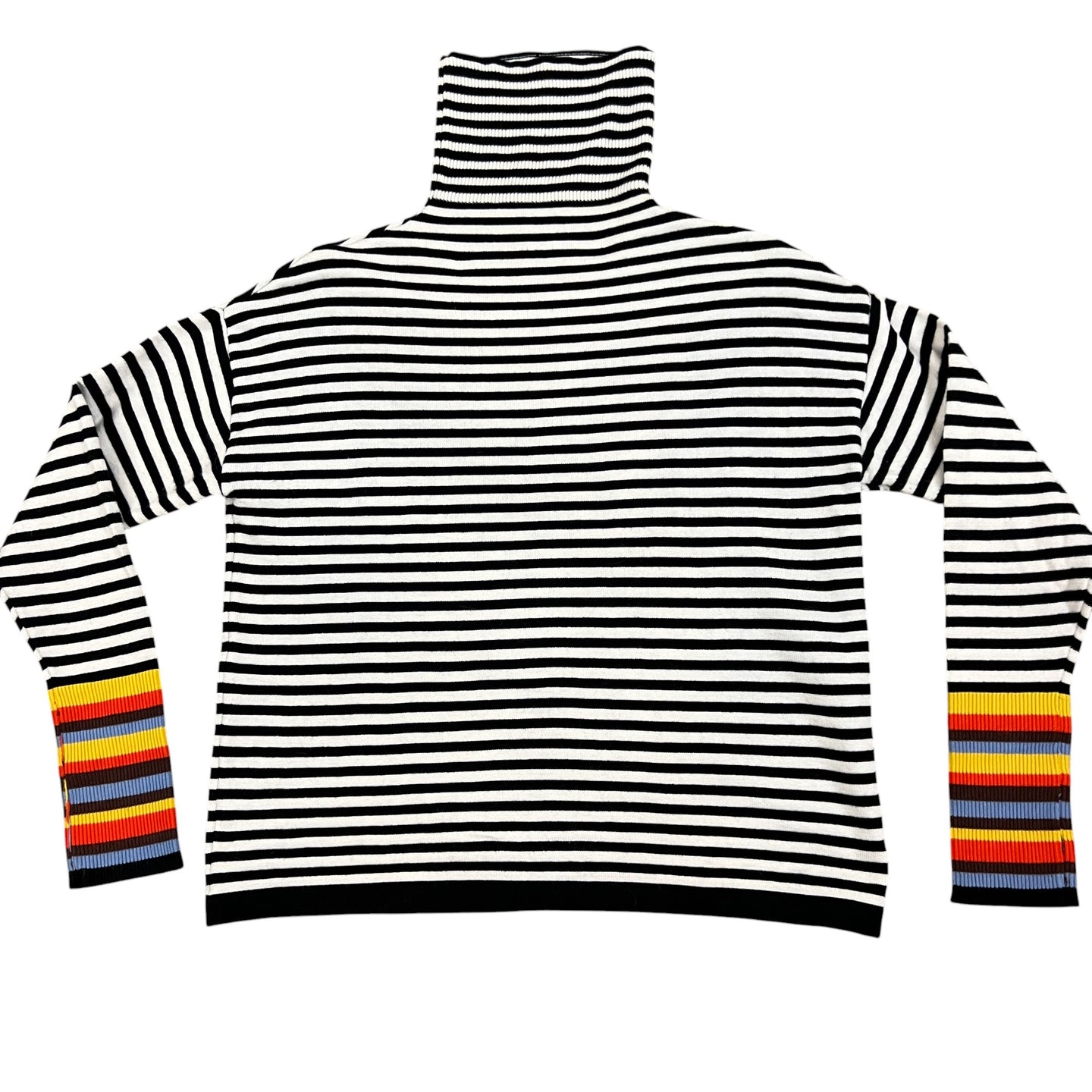Andthewhy Top Striped Knit Turtleneck Sweater Size S/M