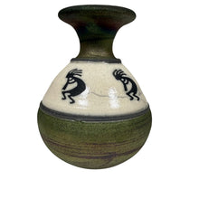 Load image into Gallery viewer, Vintage Iridescent Studio Pottery Bud Vase Signed
