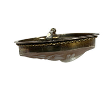 Load image into Gallery viewer, Vintage Hand Carved Shell Cameo Brooch Pin Bird Nesting
