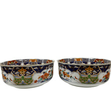Load image into Gallery viewer, Vintage Japanese Imari Arita Porcelain Bowl Set of 2
