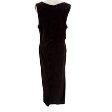 Load image into Gallery viewer, Long Brown Velvet Sleeveless Vintage Dress Size Large
