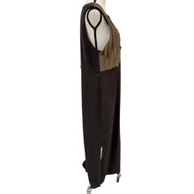 Load image into Gallery viewer, Long Brown Velvet Sleeveless Vintage Dress Size Large
