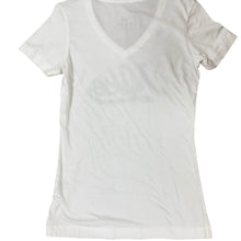 Load image into Gallery viewer, White Nike Logo V Neck T-Shirt Size Small 100% Cotton
