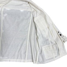 Load image into Gallery viewer, Vintage White Linen Safari Jacket 4-Pocket Button Front Blazer Size XL/2XL
