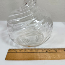Load image into Gallery viewer, Vintage Hand Blown Swirl Clear Glass Decanter with Matching Stopper
