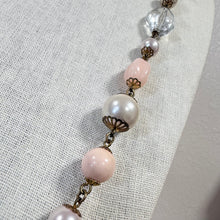 Load image into Gallery viewer, Vintage Yosca Faux Pearl Long Flapper Station Necklace
