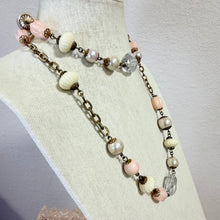 Load image into Gallery viewer, Vintage Yosca Faux Pearl Long Flapper Station Necklace
