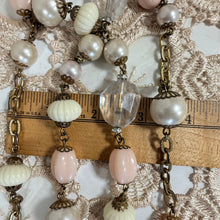 Load image into Gallery viewer, Vintage Yosca Faux Pearl Long Flapper Station Necklace
