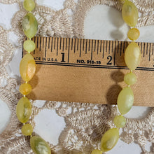 Load image into Gallery viewer, Vintage 1960s Green Marbled Lucite Bead Flapper Opera Length Necklace 47"
