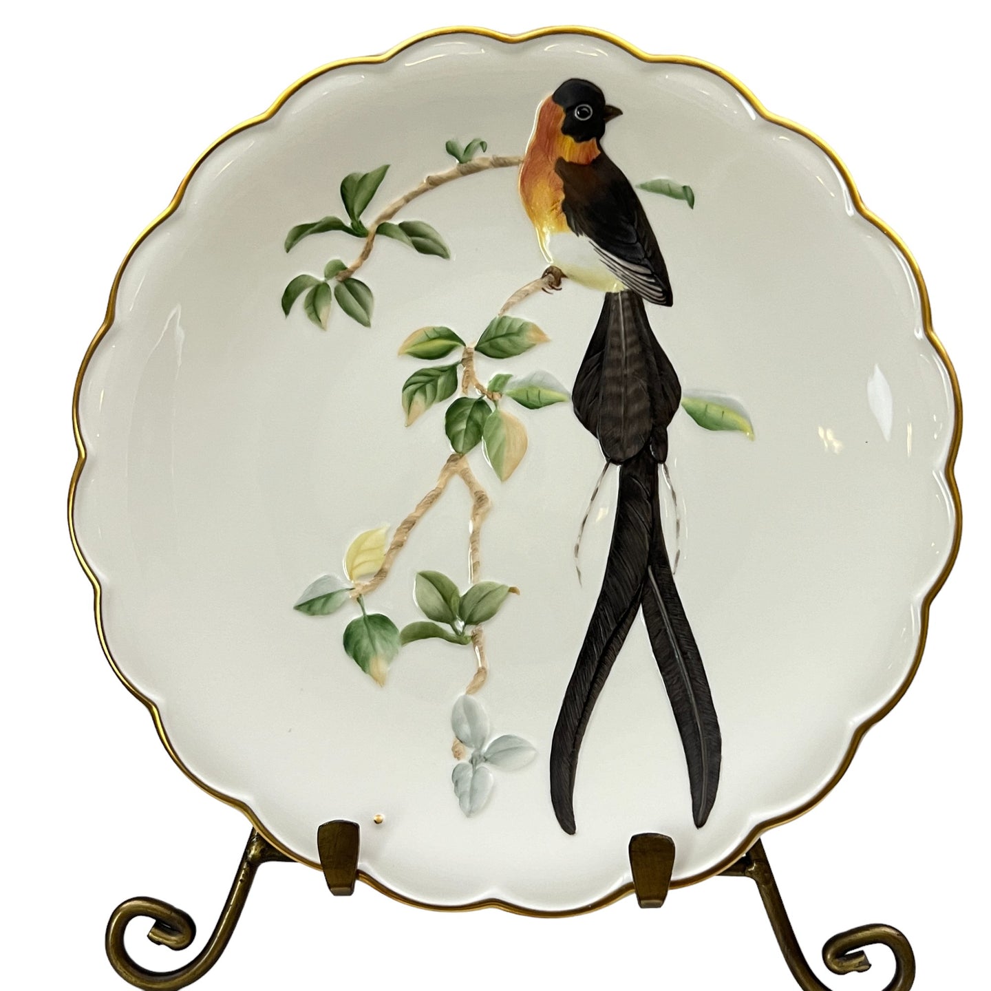 Vintage 1977 Royal Worcester Paradise Wydah Hand Painted Porcelain Plate 9