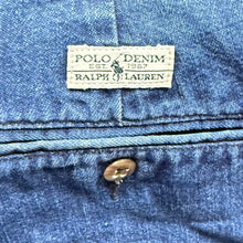 Load image into Gallery viewer, 90s Polo Ralph Lauren Pleated Cotton Denim Tyler Short Size 40
