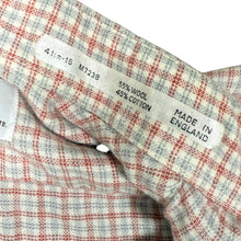 Load image into Gallery viewer, VTG 80s Viyella Wool Cotton Blend Plaid Button Up Shirt 41/L 16 Made in England
