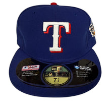Load image into Gallery viewer, New Era Blue Rangers 2010 World Series Fitted Hat Size 7 1/4
