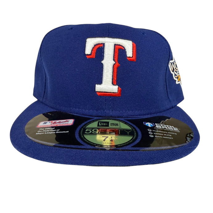 New Era Blue Rangers 2010 World Series Fitted Hat Size 7 1/4