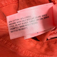 Load image into Gallery viewer, Orange Denim Wide Leg Jumpsuit Button Front Sleeveless Size 10

