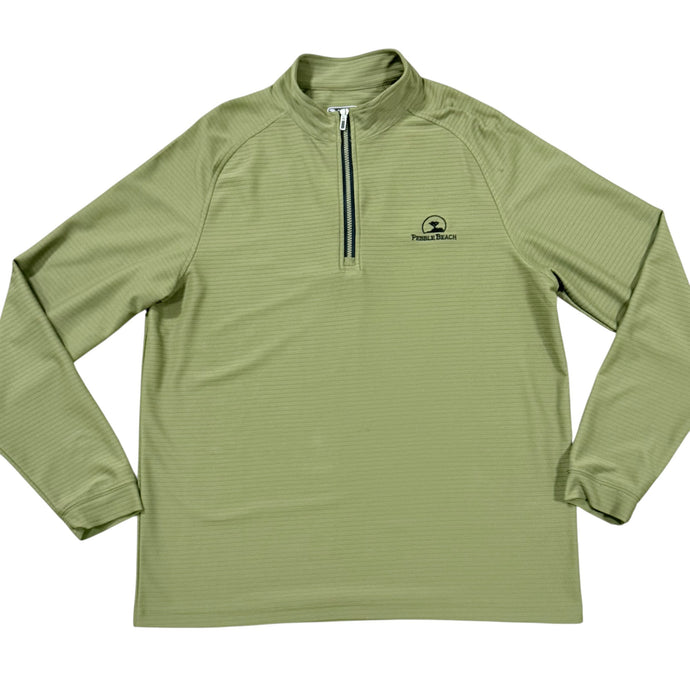 Pebble Beach 1/4 Zip Pullover Olive Green Size Large