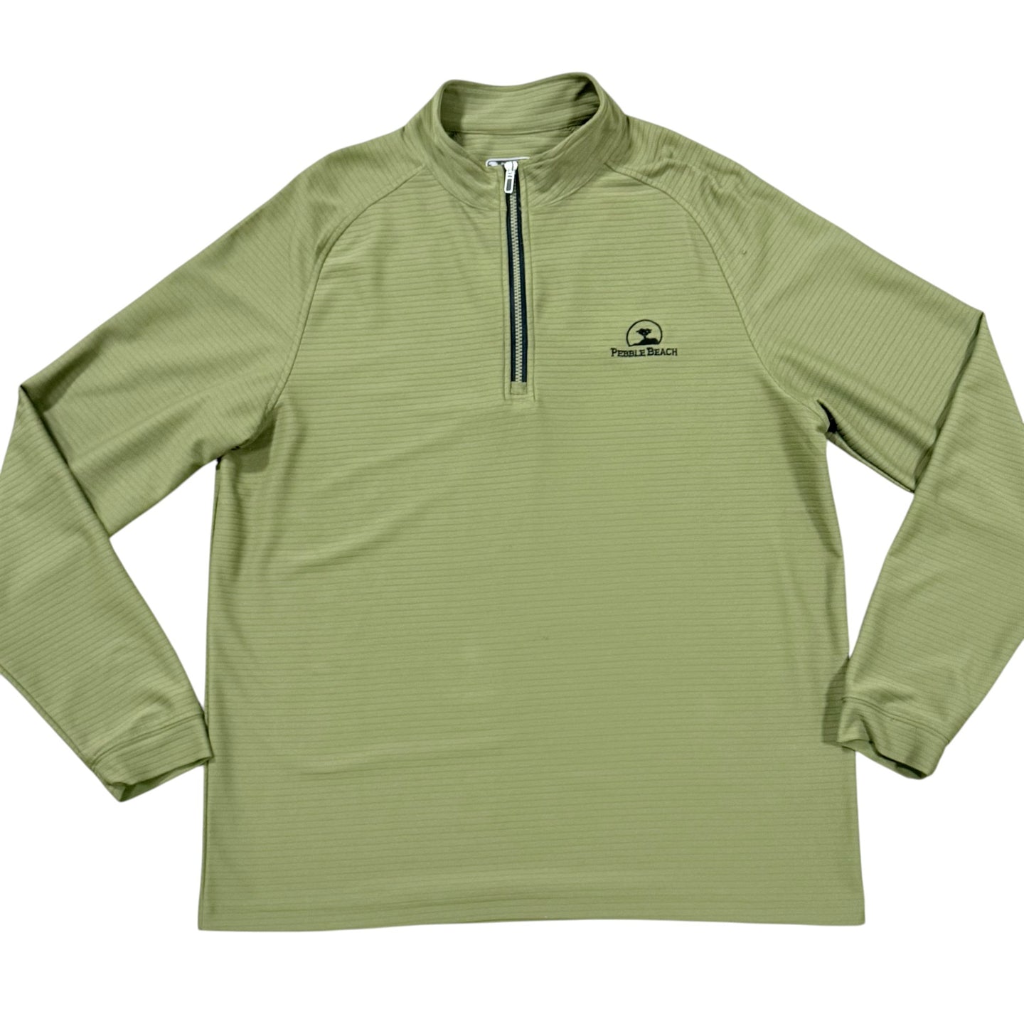 Pebble Beach 1/4 Zip Pullover Olive Green Size Large