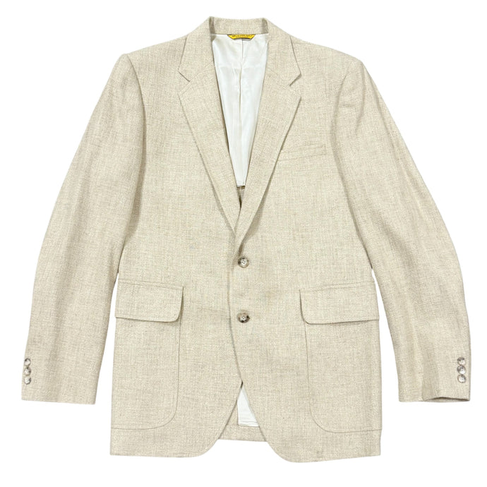 80s Kuppenheimer Beige Two Button Blazer Linen Blend 42R