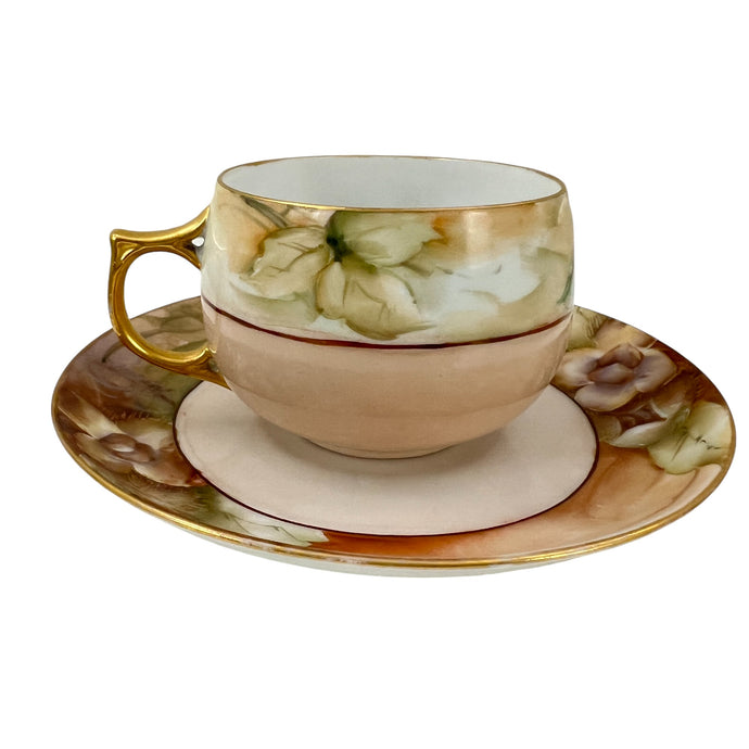 Bavaria Handpainted Floral Tea Cup and Saucer Set of 1 