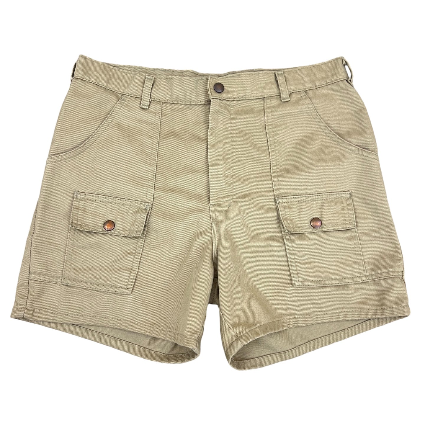 Vintage Khaki High Waist Cargo Shorts