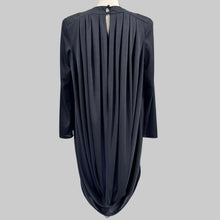 Load image into Gallery viewer, Vintage 80s Avant-Garde Sculptural Draped Black Dress Medium
