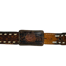 Load image into Gallery viewer, Vintage 70s John Tooled Leather Western Belt Size 38
