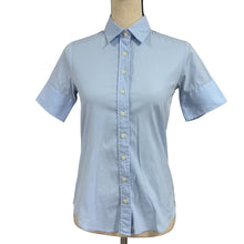 Load image into Gallery viewer, Rochelle Behrens “The Shirt” Anti-Gape Button Down Pale Blue Size XS
