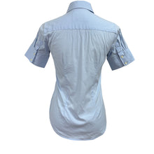 Load image into Gallery viewer, Rochelle Behrens “The Shirt” Anti-Gape Button Down Pale Blue Size XS
