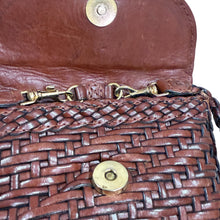 Load image into Gallery viewer, 1970s Woven Leather Crossbody Belt Bag
