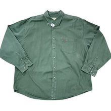 Load image into Gallery viewer, 90s Eddie Bauer Heavy Cotton Long Sleeve Button Up Shirt Green XXL
