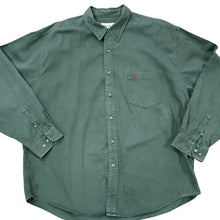 Load image into Gallery viewer, 90s Eddie Bauer Heavy Cotton Long Sleeve Button Up Shirt Green XXL
