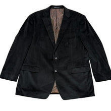 Load image into Gallery viewer, Vintage 90s Ralph Lauren Black Corduroy Blazer Two-Button Sport Coat Size XL
