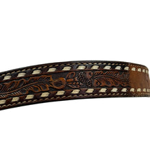 Load image into Gallery viewer, Vintage 70s John Tooled Leather Western Belt Size 38
